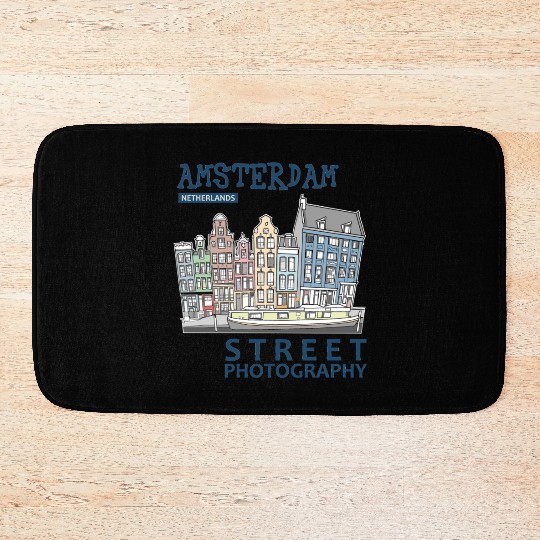 Amsterdam Street Photography Bath Mats