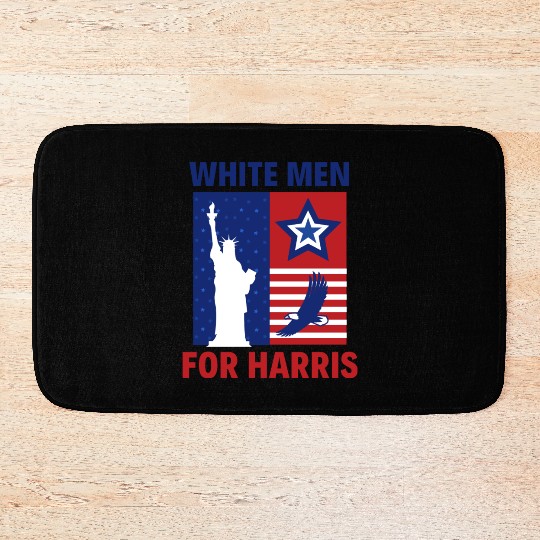 White Men Dudes for Harris Kamala 2024 Election Bath Mats