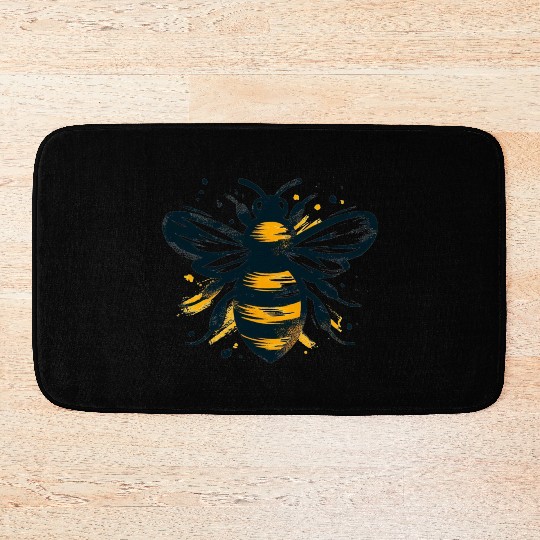 Honey Bee Insect Art 1 Bath Mats