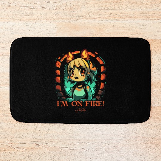 I Am on Fire in the Dungeon Bath Mats