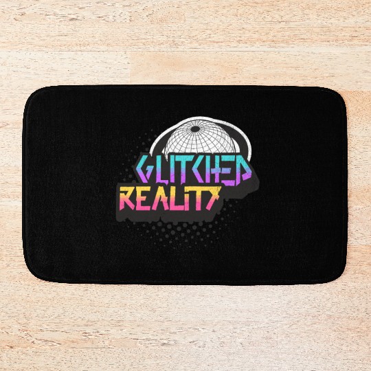 Glitched Reality - Futuristic Y2K Streetwear Bath Mats