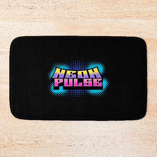 Neon Pulse - Vibrant Y2K Streetwear Vibes Bath Mats