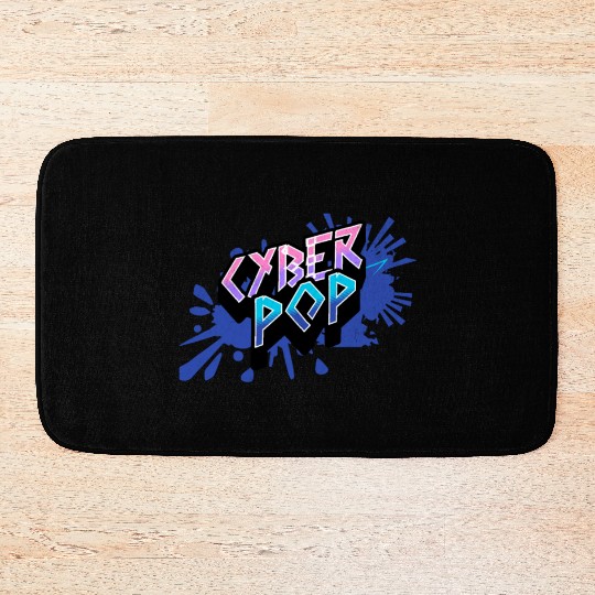 Cyber Pop - Vibrant Y2K Streetwear Aesthetic Bath Mats