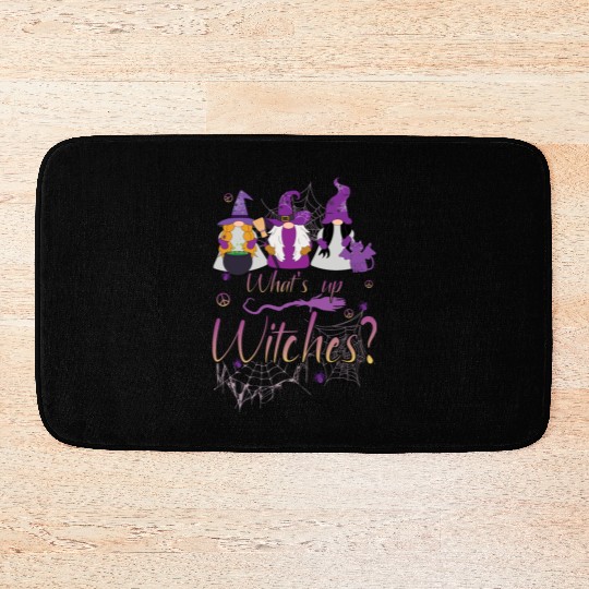 What's Up Witches Gnomes Halloween Witch Bath Mats