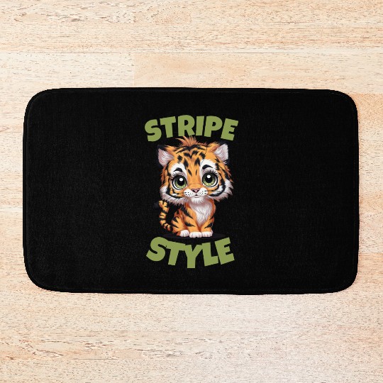 Cute Tiger Stripe Style Bath Mats