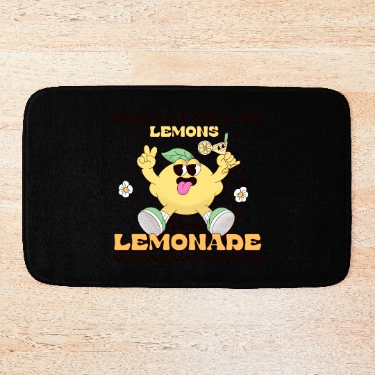 Lemon Quote Bath Mats