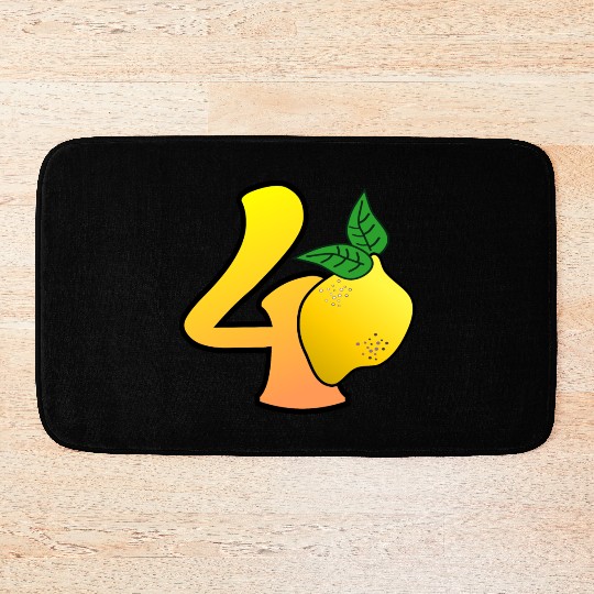 40th Birthday Lemon Bath Mats