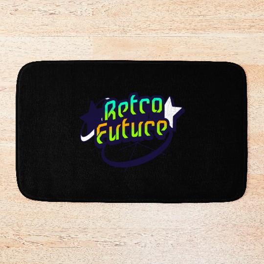 Retro Future - Neon Streetwear for Y2K lovers Bath Mats