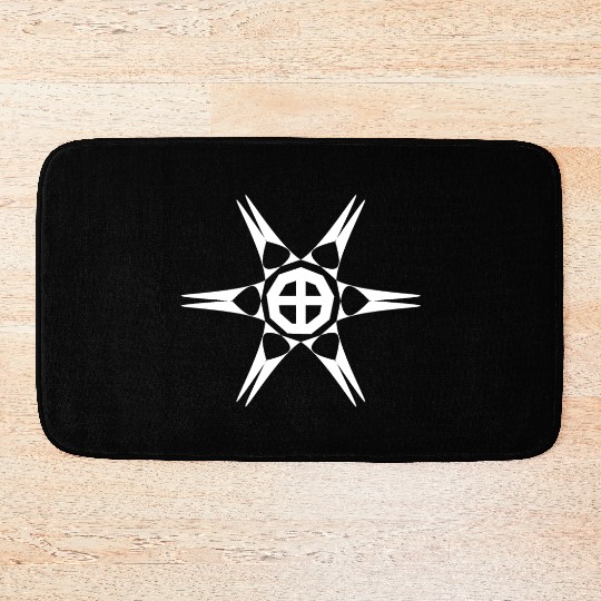 Abstract image, geometric shapes form a star. Bath Mats