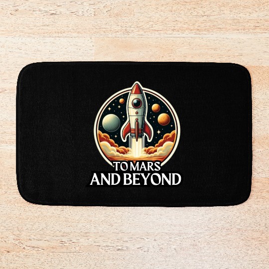 To Mars and Beyond Bath Mats