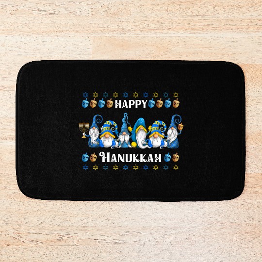 "Hanukkah Gnome" Wishing You a Happy Hanukkah Bath Mats
