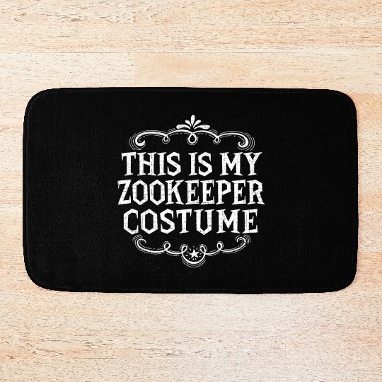 This Is My Zookeeper Costume Funny Lazy Halloween Bath Mats