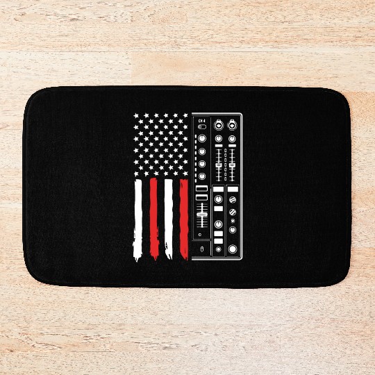 4th Of July Us Flag Beat Maker Music Producer Bath Mats