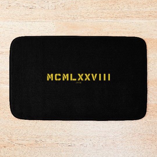 Roman numeral Year of birth Made in 1978 Bath Mats