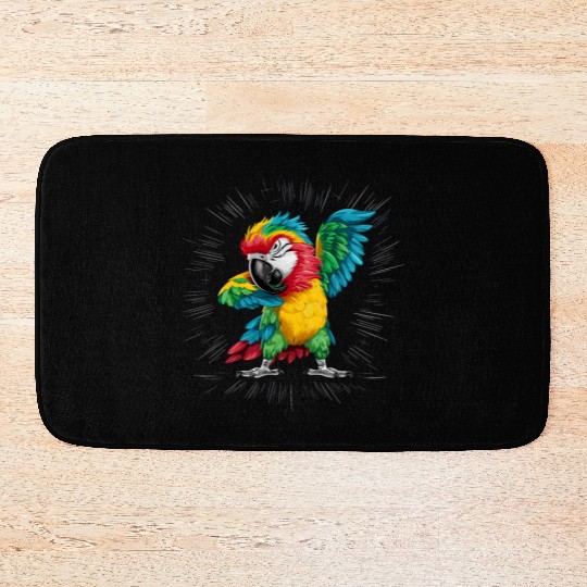 Macaw Parrot for a Bird Lover Animal Lover Bath Mats