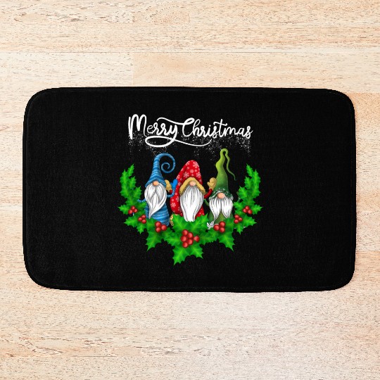 Merry Christmas Gnomes Xmas Family Men Women Bath Mats