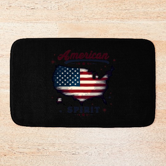 American Spirit Patriotic USA Flag Bath Mats