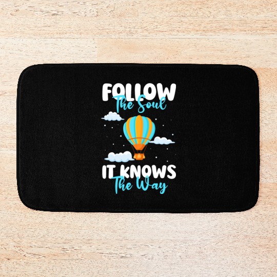 Balloon Flying Clouds Sport Bath Mats