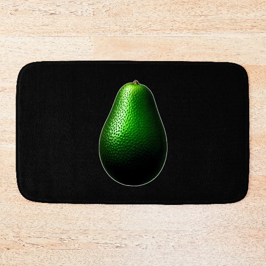 Avocado food art vegan design 12 Bath Mats