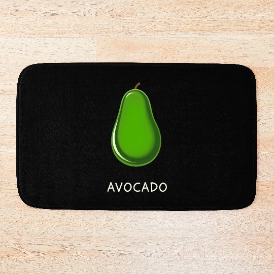 Avocado food art vegan design 11 Bath Mats