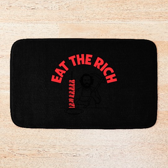 Eat The Rich Döner Kebab Parody Design Bath Mats