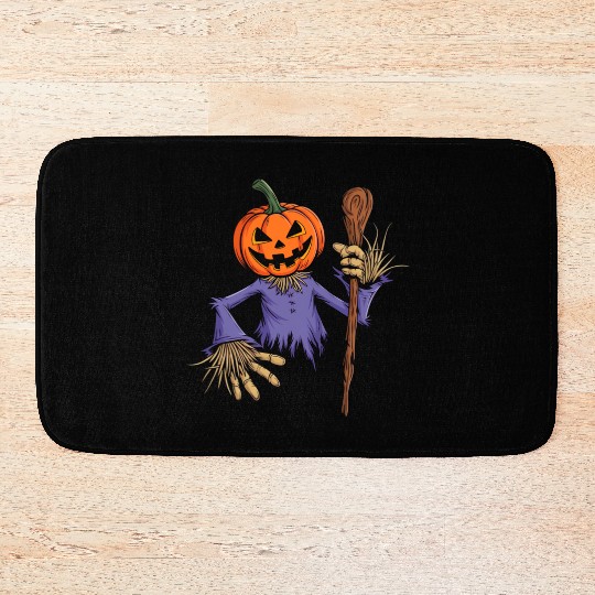 Spooky Halloween Scarecrow Bath Mats