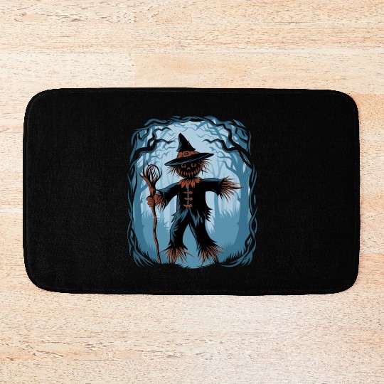 Spooky Halloween Scarecrow Bath Mats