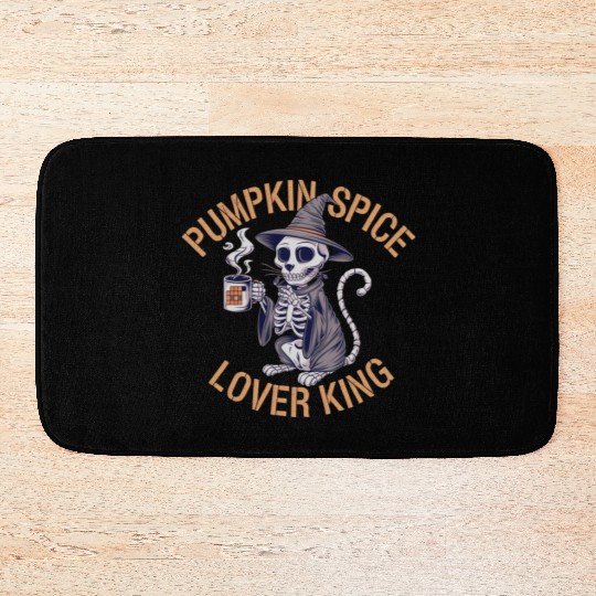 Pumpkin Spice Lover King For Pumpkin Spice Fans Bath Mats