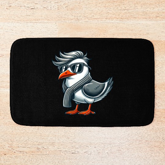 Cool seagull sunglasses summer North Sea Baltic Bath Mats