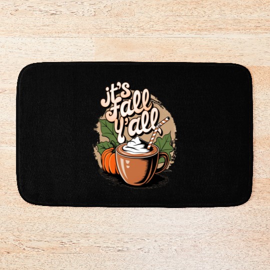 Pumpkin spice latte Bath Mats