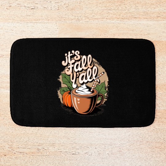 Pumpkin spice latte Bath Mats
