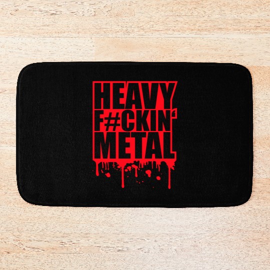 Heavy F#ckin' Metal Hard Rock Music Graffiti Spray Bath Mats