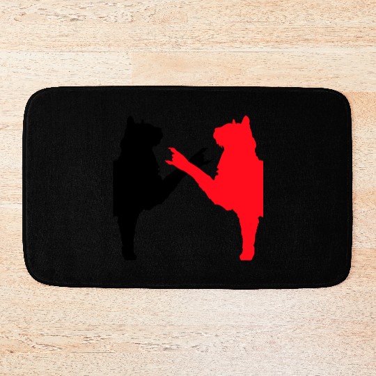 Cat Team Heavy Metal Hard Rock Music Pet Friends Bath Mats