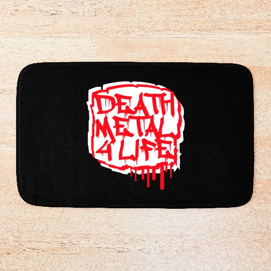 Heavy death metal 4 life hard rock music graffiti Bath Mats
