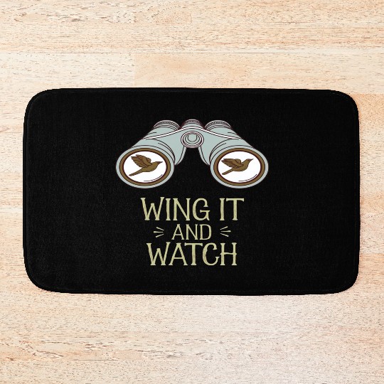 Wing It and Watch Birdwatching Nature Adventure Bath Mats