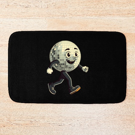 Disco Ball Walking - Retro Funk in Motion Bath Mats