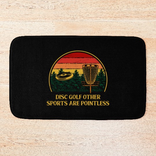 Other Sports Are Pointless Disc Golf Pun Golfer Jo Bath Mats