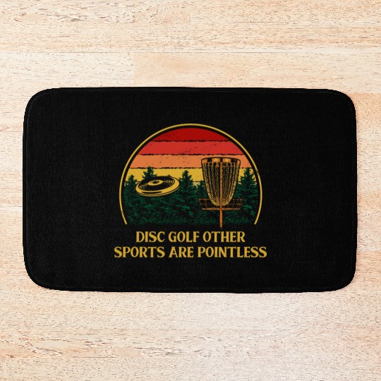 Other Sports Are Pointless Disc Golf Pun Golfer Jo Bath Mats