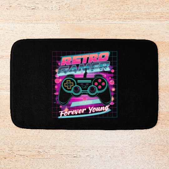 Retro Gamer Forever Young 01 Bath Mats