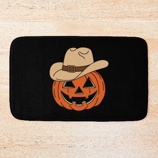 Howdy Pumpkin Halloween Bath Mats