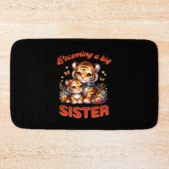 Soon I Will Be A Big Sister Sweet Tigers Bath Mats