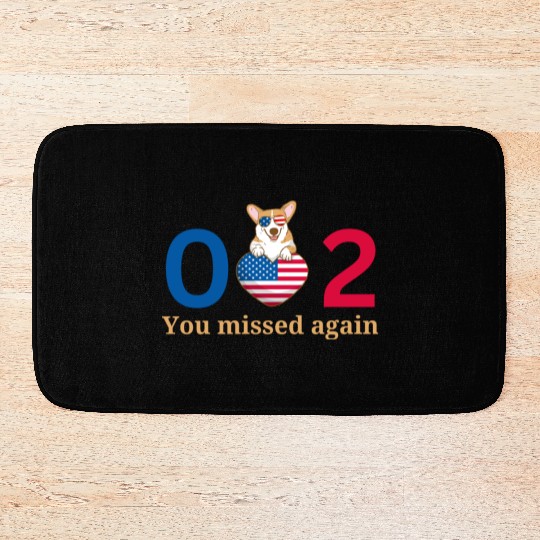 Funny you missed again 0-2 trump 2024 america Bath Mats