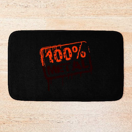 100 % Percent Metal Music Fun Graffiti Drops Stamp Bath Mats