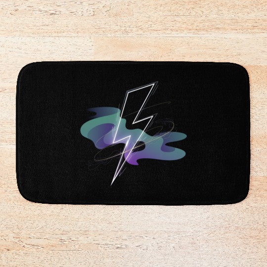 Electric Aurora: Lightning Meets Northern Lights Bath Mats