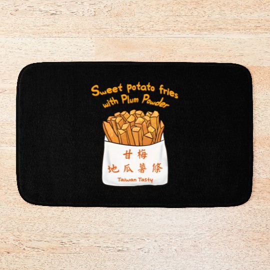 Taiwan food_ Sweet potato fries with Plum Powder Bath Mats