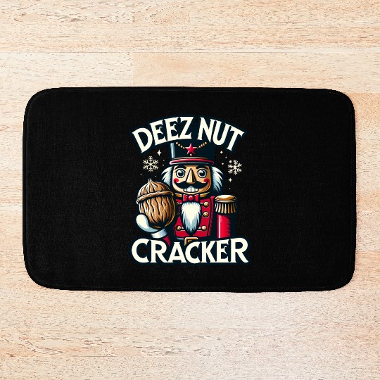 Deez Nut Nutcracker Meme Bath Mats: Funny Christmas