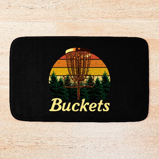 Buckets Disc Golf Sports Golfer Games Family Outdo Bath Mats