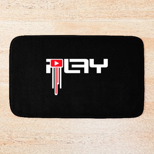 Play Icon Party On Techno DJ Music Graffiti Drops Bath Mats