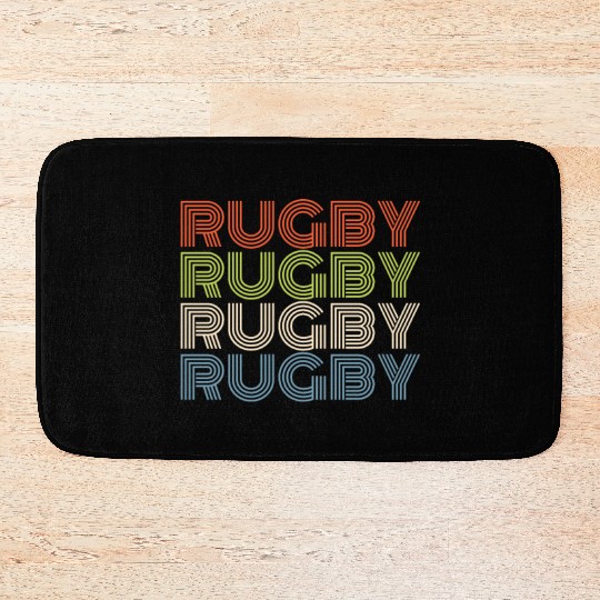 Rugby Coach Retro Vintage Cool Rugby Bath Mats