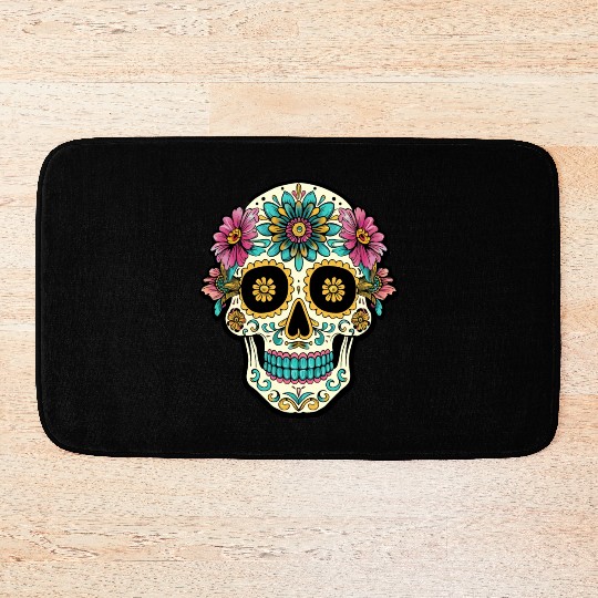 Day of the Dead Sugar Skull, Flippin Sweet Gear Bath Mats